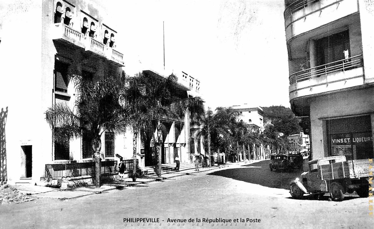 Philippeville - Avenue de la Republique et la Poste.jpg